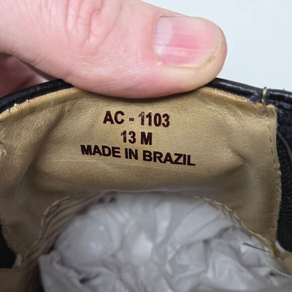 AMERICAN CLASSICS BY DE LA RENTIS SHOES MENS 13 M COMFORT LOAFER BLACK LEATHER - Picture 6 of 9